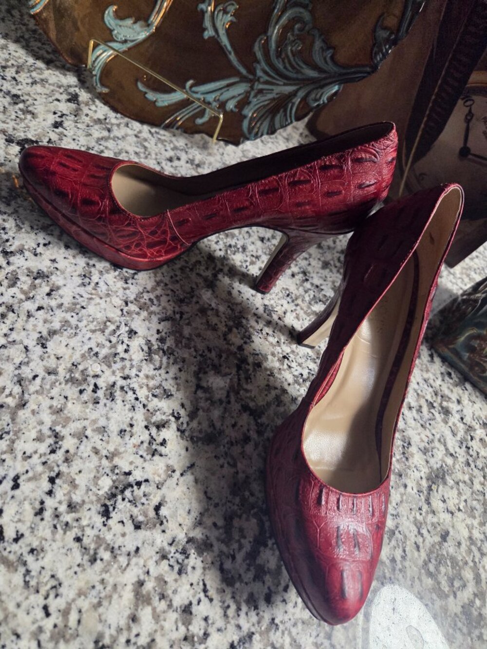 Talbots Croc Embossed Leather Pumps EU 39 US 8–8.5